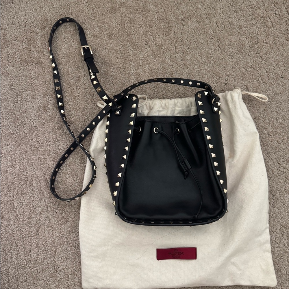 Valentino Black Studded Crossbody Bag
